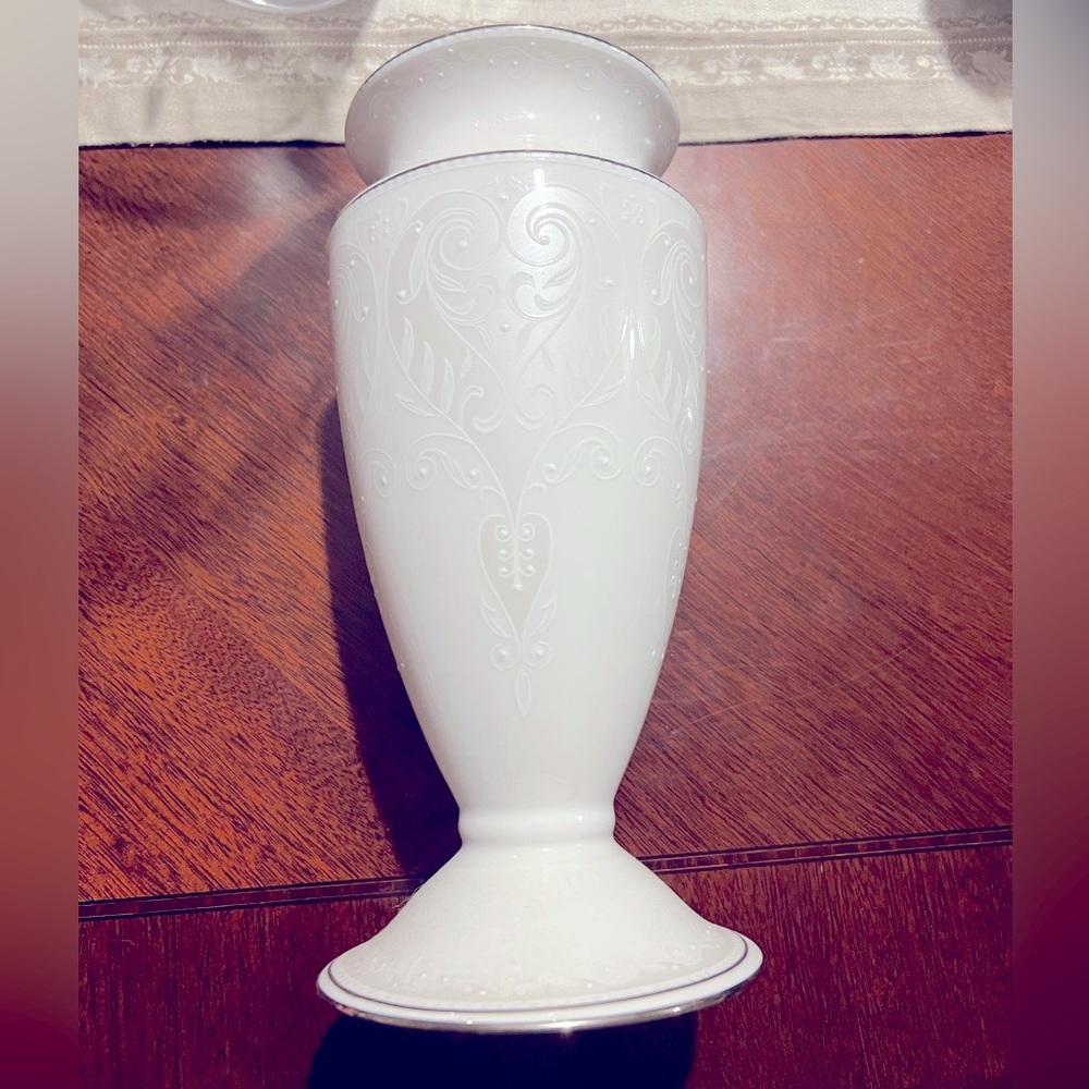 2 Lenox Opal Innocence Vases